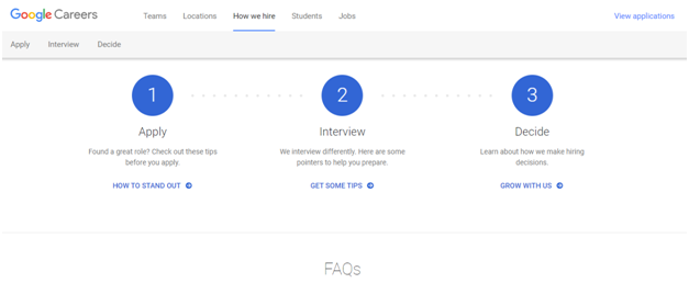 careers google Recruitment Process